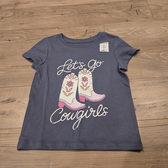 jumping beans Other - NWT Girls "Let’s Go Cowgirls" Graphic Tee - Grey Western Cowgirl